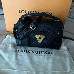 Louis Vuitton Georges Bb Black Monogram Empreinte Leather Shoulder Bag